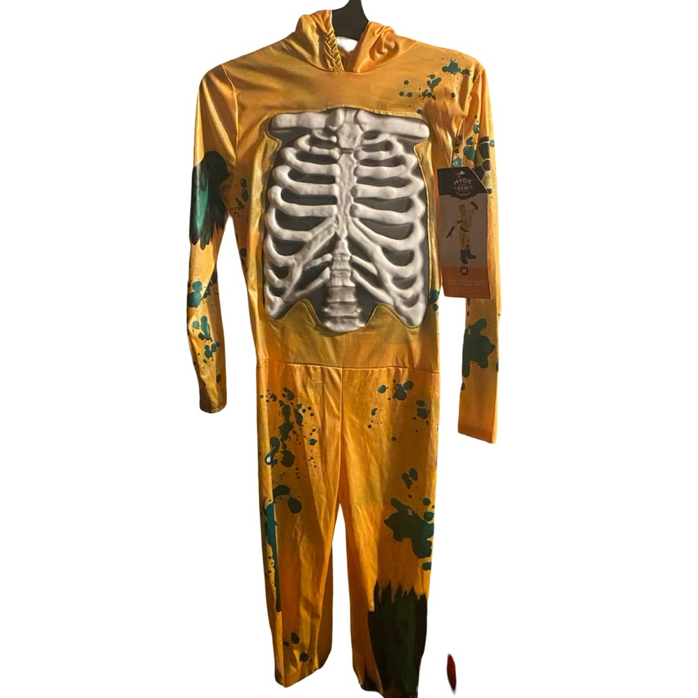 Yellow Skeleton Bio Hazard Suit Kids Costume